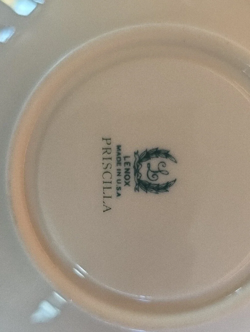 Lenox Priscilla White Porcelain Cup And Saucer Set (2 Sets)